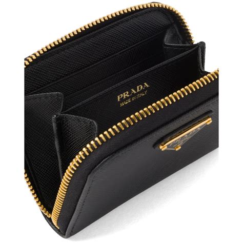 prada leather card holder|Prada card holder with chain.